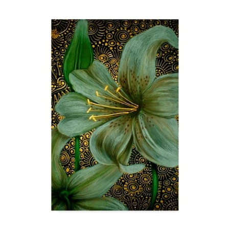 Cherie Roe Dirksen 'White Tiger Lilies' Canvas Art,12x19